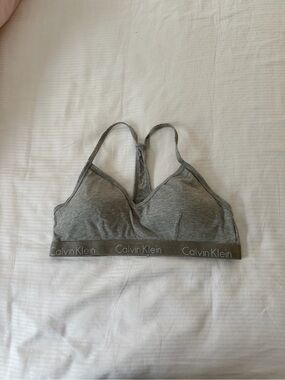 Calvin Klein Heather Gray Wireless Racerback Bralette